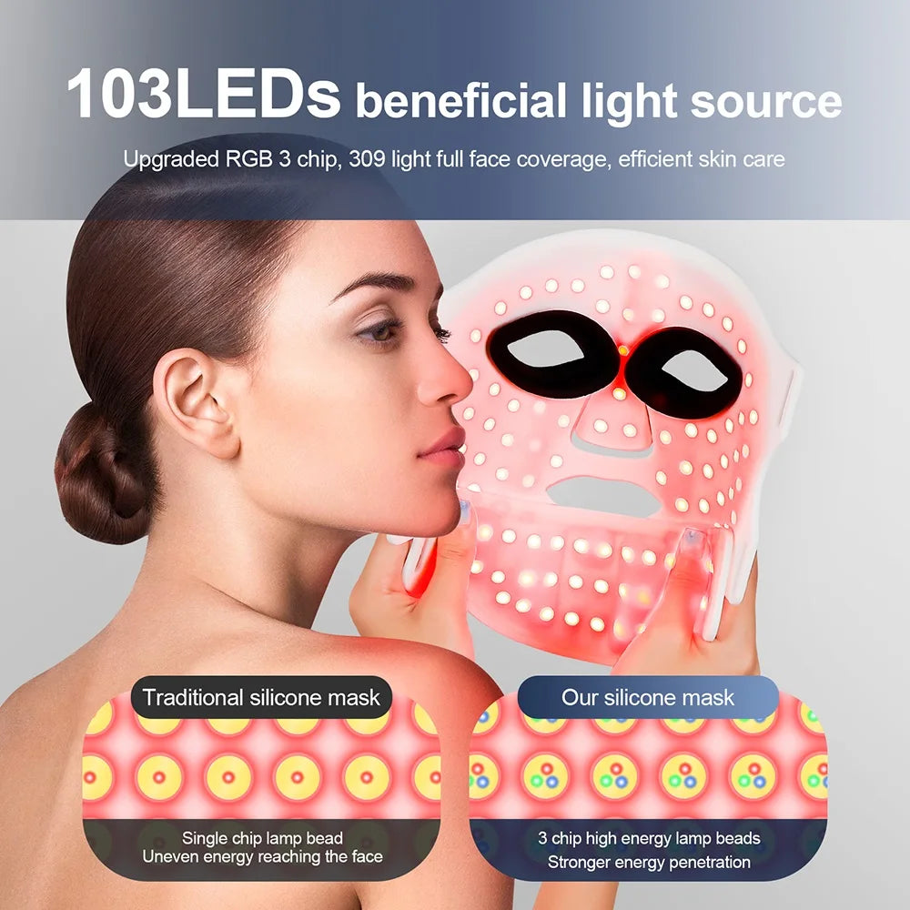 7-Color LED Light Therapy Face & Neck Mask