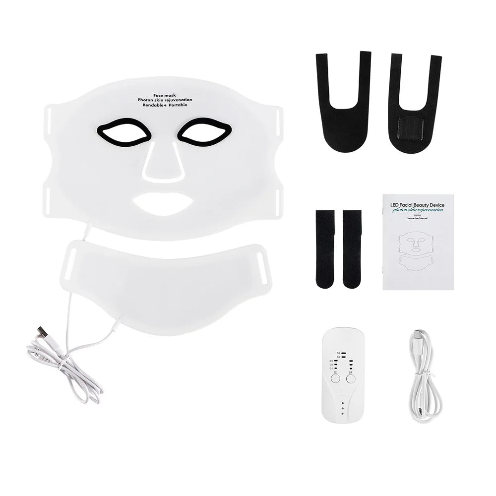 7-Color LED Light Therapy Face & Neck Mask